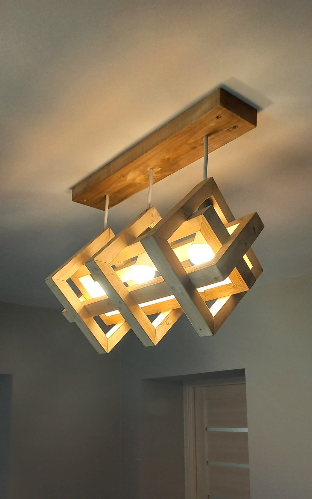 Anasay Wooden Ceiling Lamp for Dining Hall Wooden Hanging Lamp