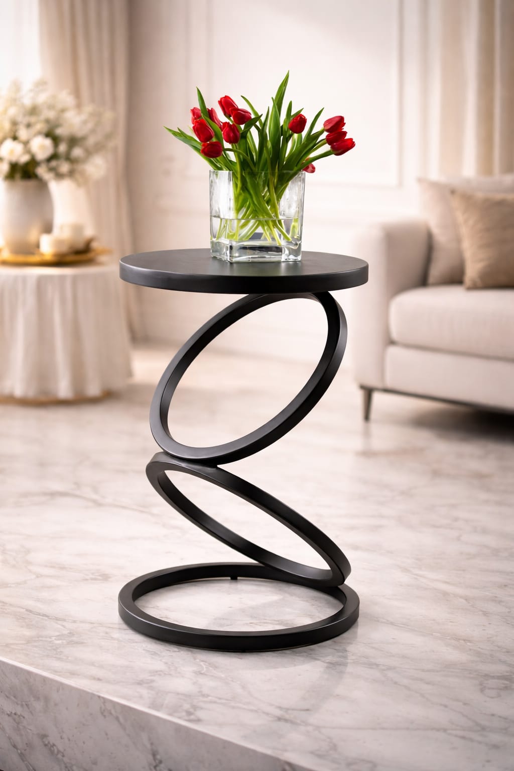 Anasay Modern Metal side Table