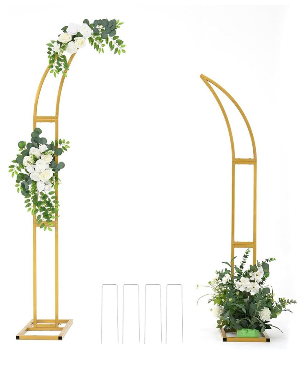 Anasay Wedding Arch Eagle Metal Stand, 5 ft set of 2