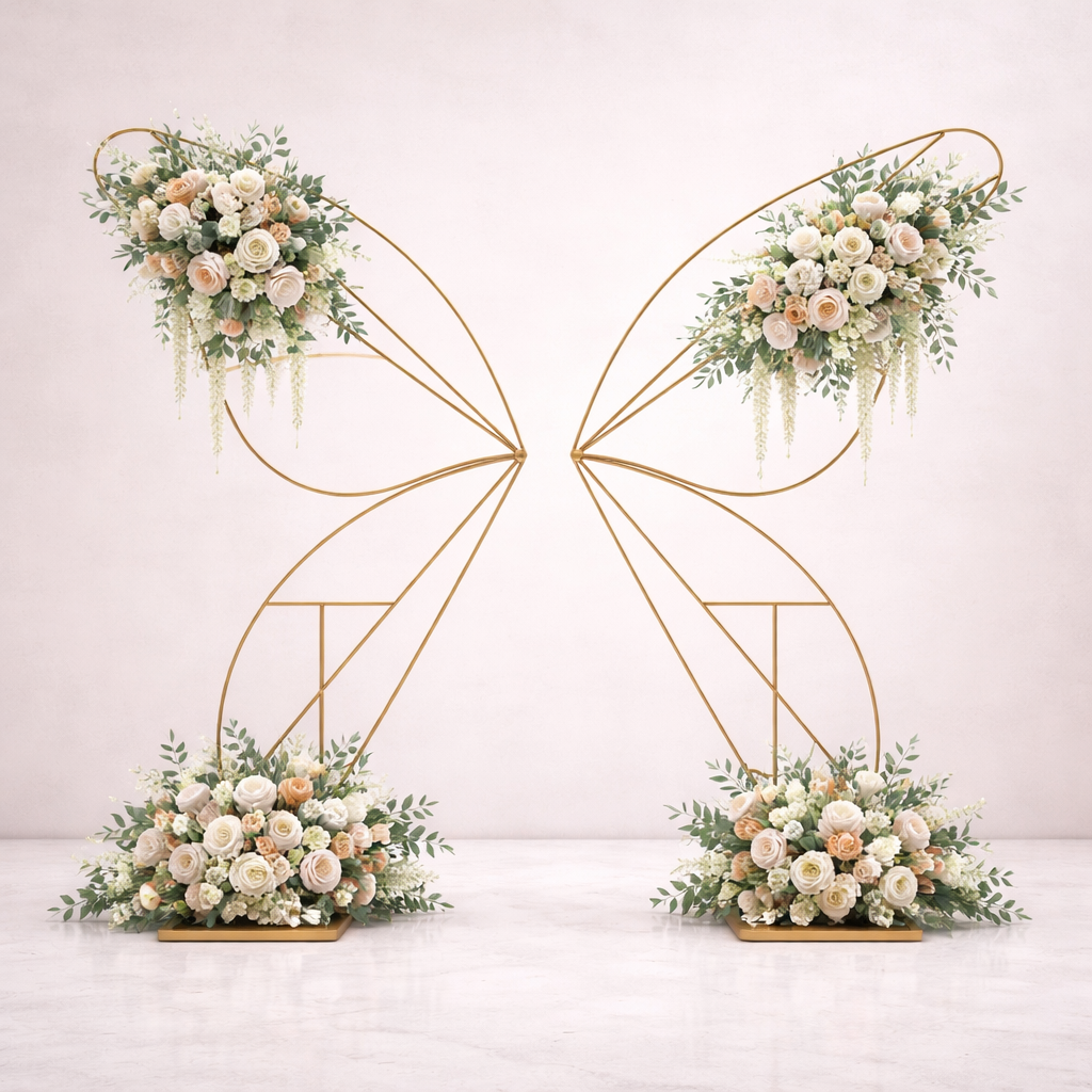 Anasay Wedding Arch Butterfly Metal Stand, 5 ft