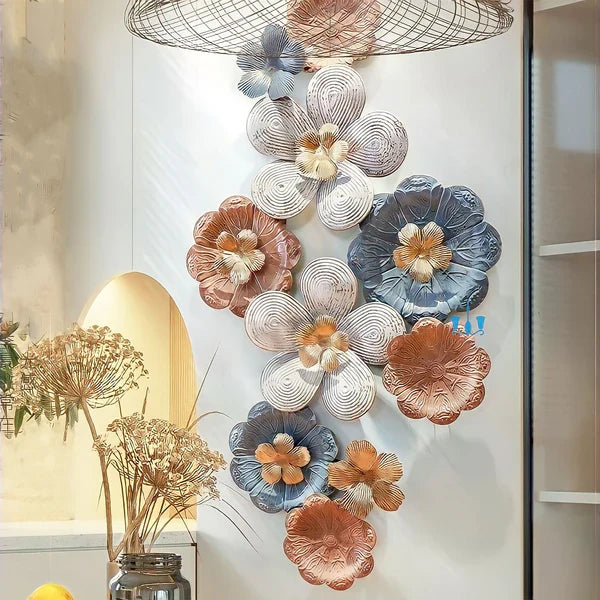Luxury Floral Metal Wall Decor