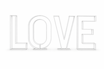 Anasay Wedding Arch LOVE Metal Stand, 5 ft