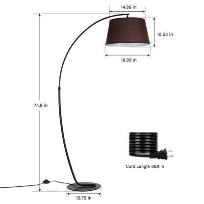 Anasay Modern Arc Floor Lamp – Tall Hanging Lamp for Living Room & Bedroom