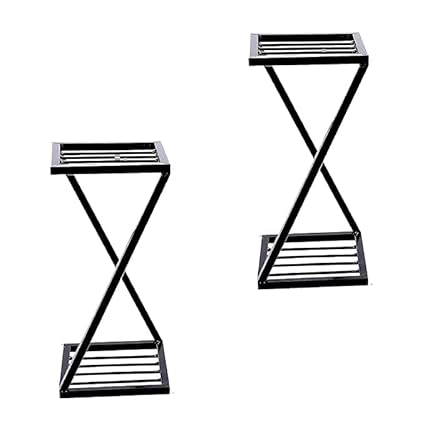 Anasay Modern Plant Stand black set of 4