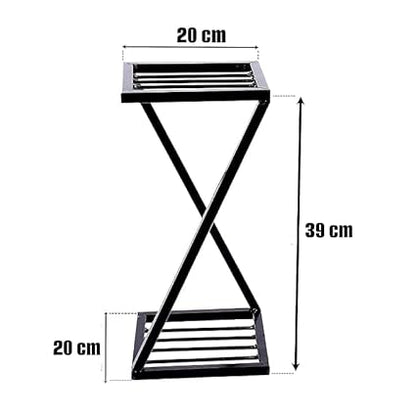 Anasay Modern Plant Stand black set of 2