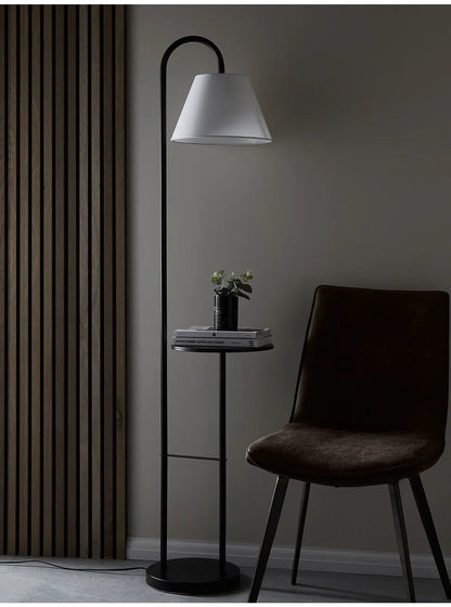SoCo Lighting Donnall Black Shelf Floor Lamp