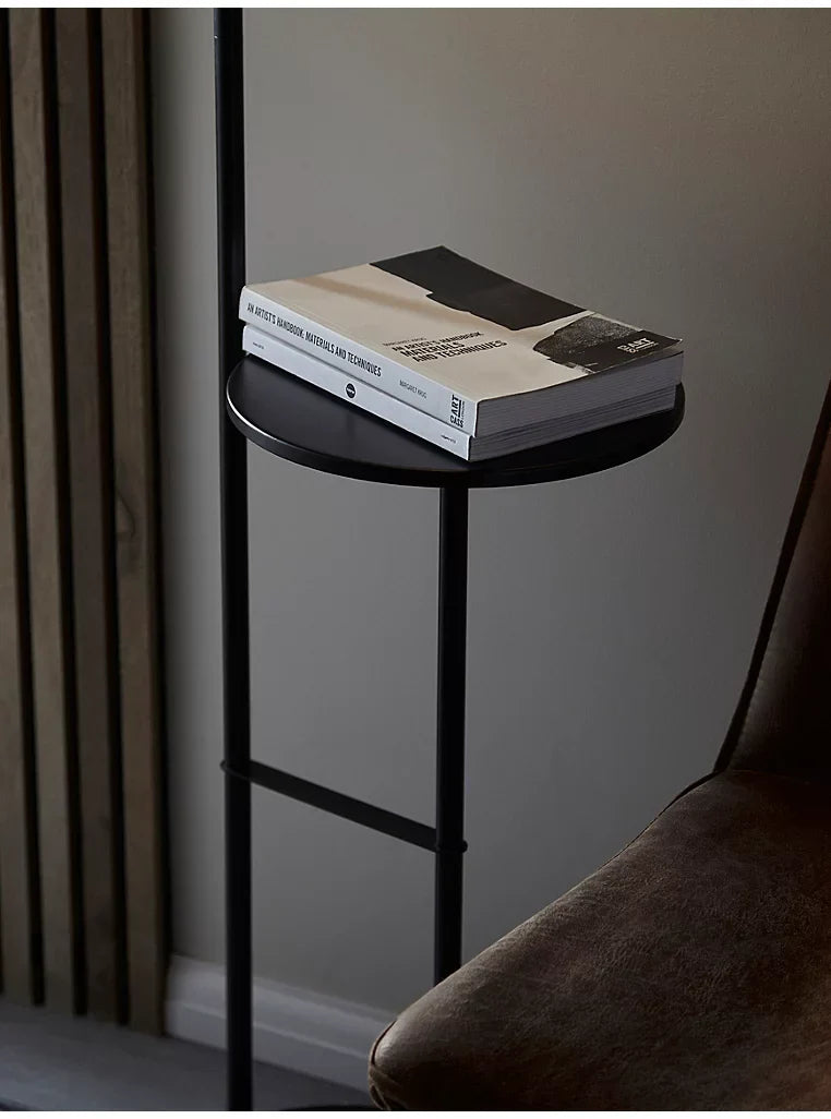 SoCo Lighting Donnall Black Shelf Floor Lamp