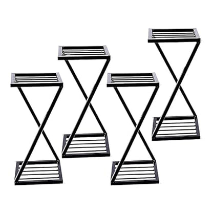 Anasay Modern Plant Stand black set of 4