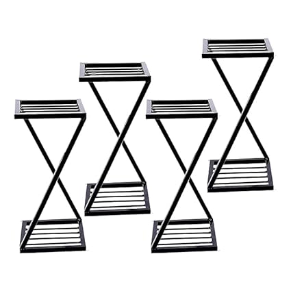 Anasay Modern Plant Stand black set of 4
