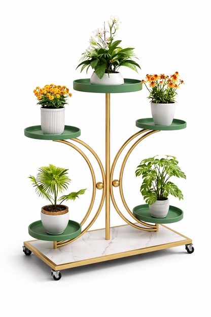 Modern Metal Moon Flower Stands
