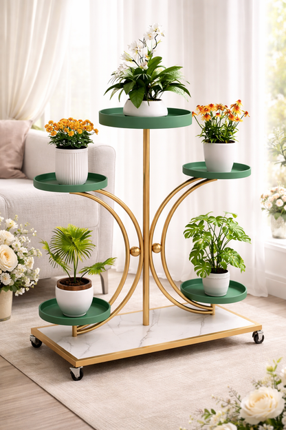 Modern Metal Moon Flower Stands