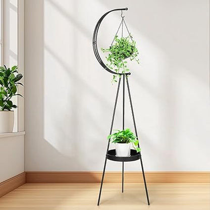 Modern Metal Moon Flower Stands