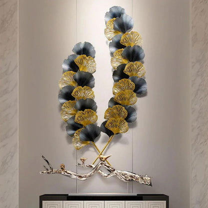 Golden Leaf Harmony Luxury Wall Art