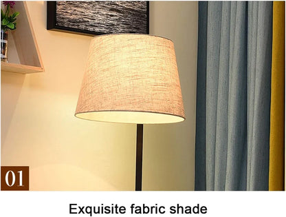 End Table with Lamp, Home Iron Floor Lamp, Floor Lamp with Storage Shelves