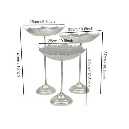 Pack of 3 Decorative Urli Bowl for Home Decor with Stands for Floating Flowers Home Decor
