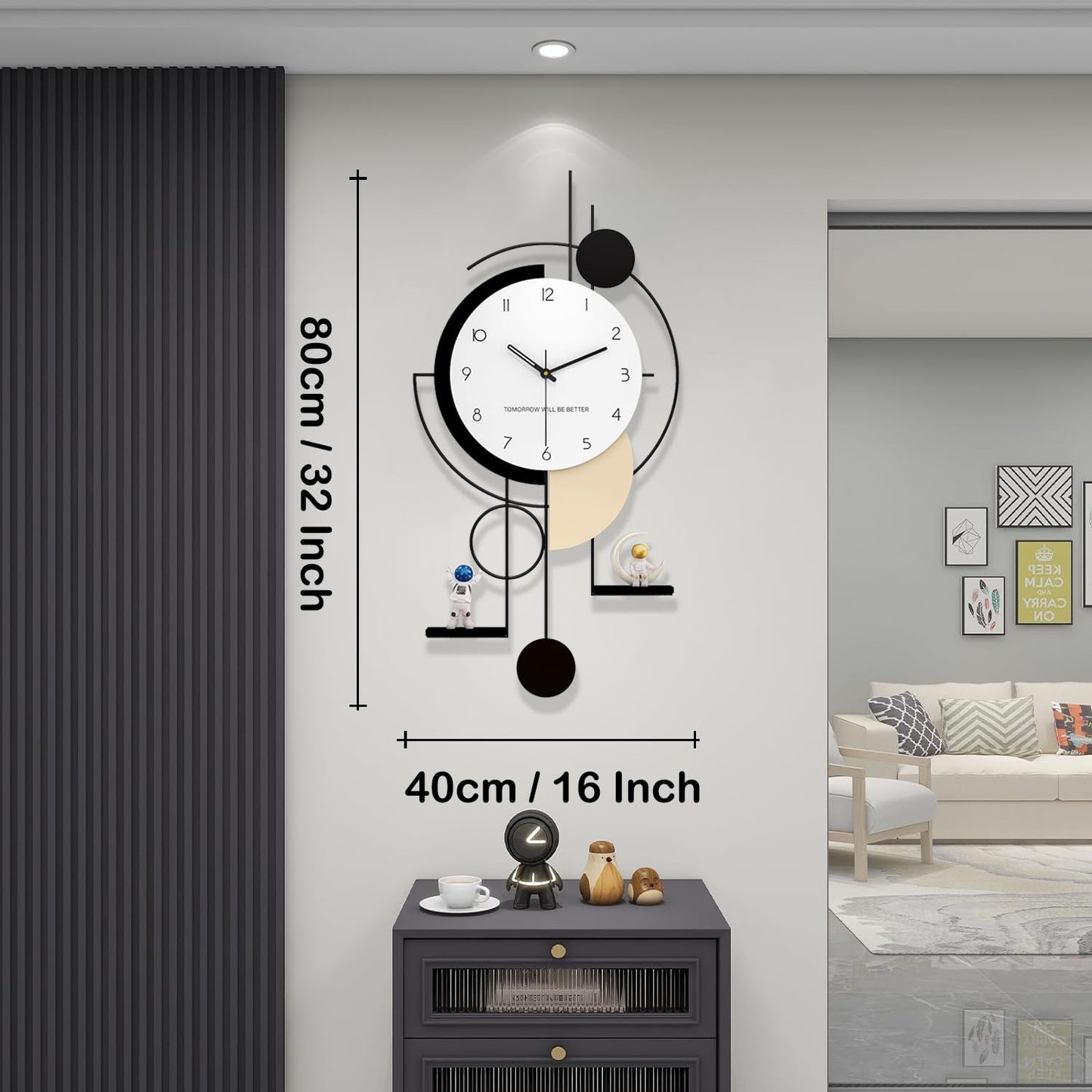 Orbit Shelf Luxe Wall Clock