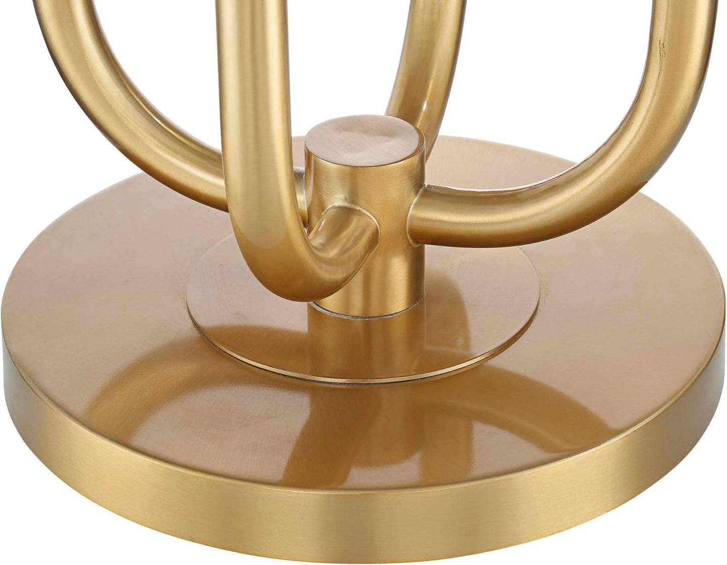 Anasay Mid-Century Glam 4-Light Gold Floor Lamp with Glass Globe Shades