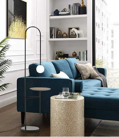 Modern Nordic Floor Lamp with Built-in Table