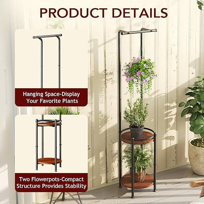 Anasay Plant Stands Plant Stand for Balcony Rust Proof Metal Plant Stand for Living Room