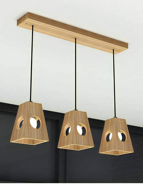 Anasay Wooden Ceiling Lamp for Dining Hall Wooden Hanging Lamp