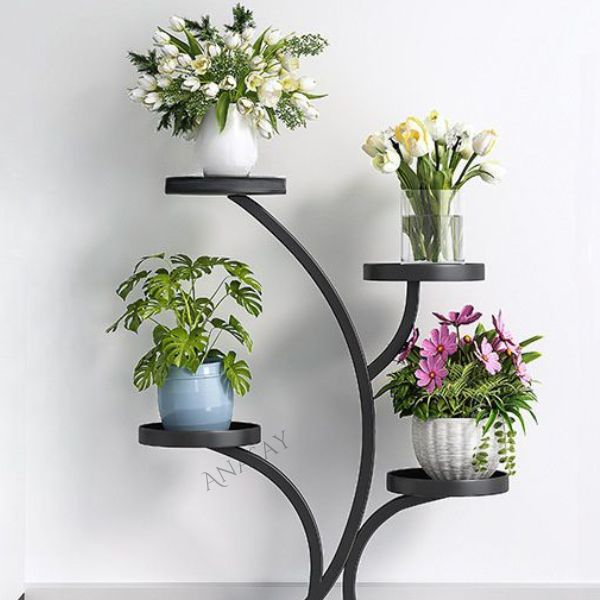 Round Metal Plant Stand Modern Decoration Plant