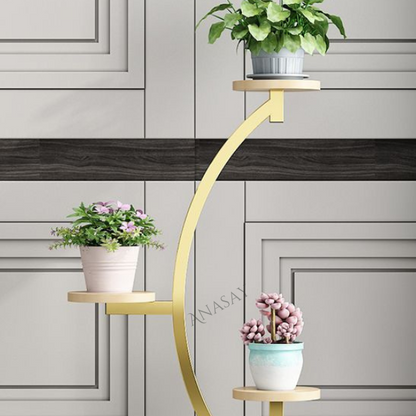 Multi Layer Timber Flower Plant Stand Modern Decoration Plant