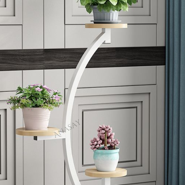 Multi Layer Timber Flower Plant Stand Modern Decoration Plant