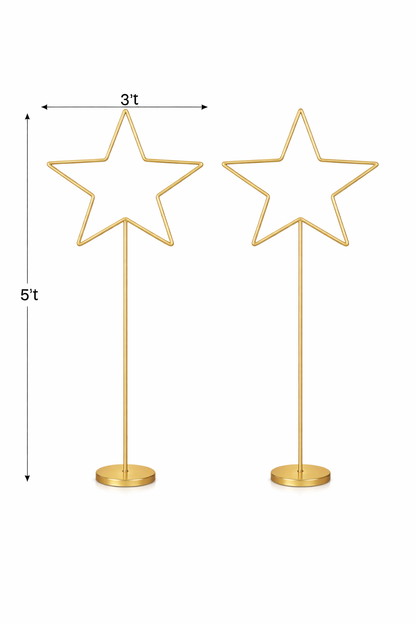 Anasay Wedding Arch Star  Metal Stand, 5 ft  set of 2