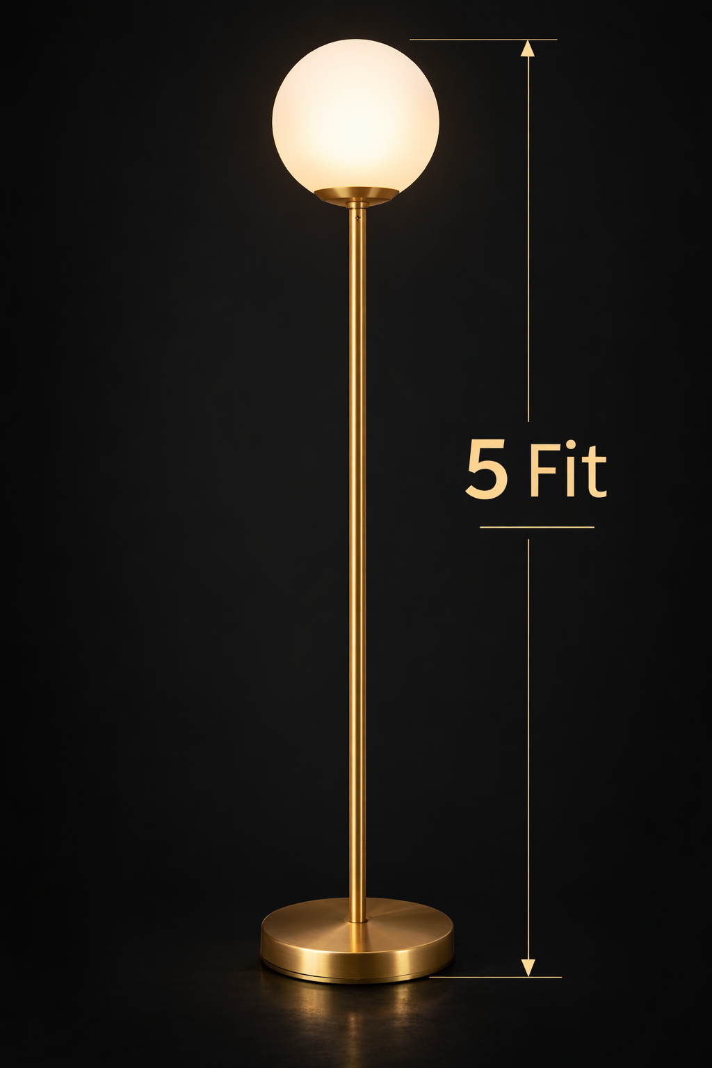 Elegant Gold LED Floor Lamp for Living Room