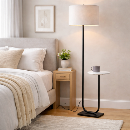 Luxury Floor Lamp with Side Table