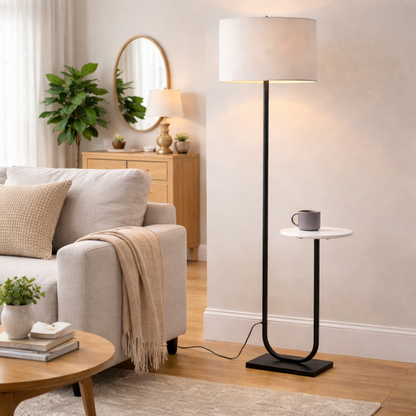 Luxury Floor Lamp with Side Table