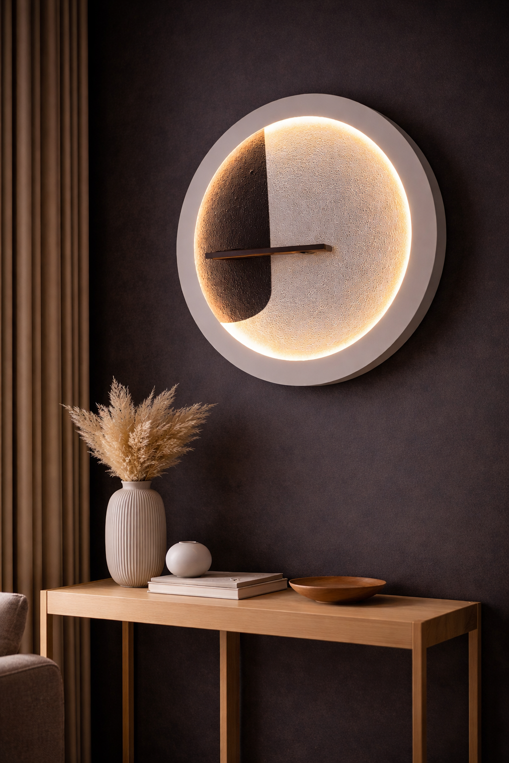LunaRing LED Wall Decor with Floating Shelf