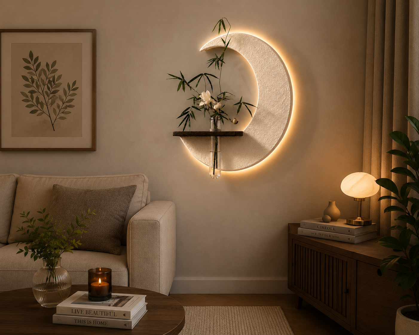 Moon Glow Wall Shelf Light