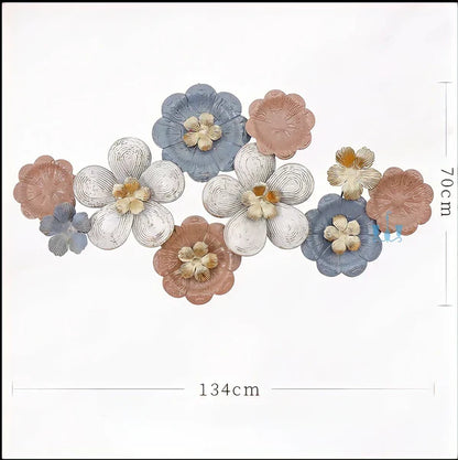 Luxury Floral Metal Wall Decor
