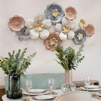 Luxury Floral Metal Wall Decor