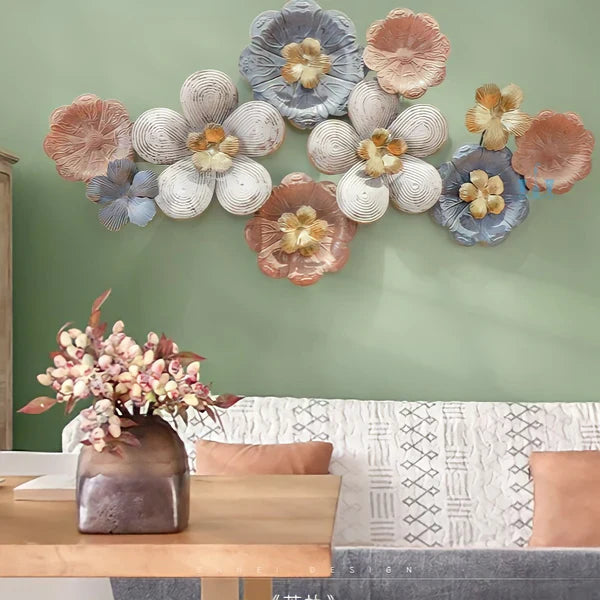 Luxury Floral Metal Wall Decor