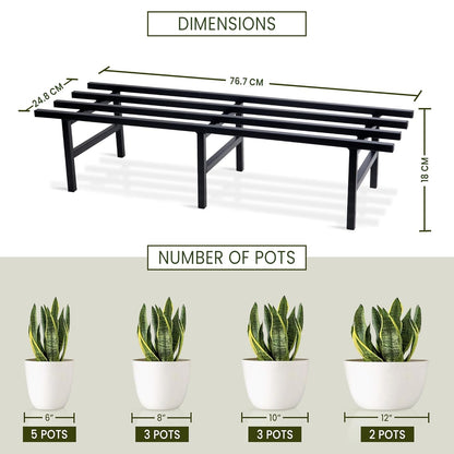 2 Tier Metal Plant Stand Rack – Indoor & Outdoor Plant Display