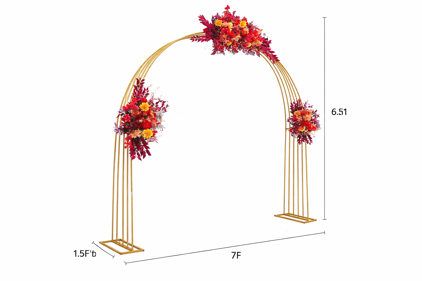 Anasay Wedding Arch Gate Metal Stand, 6 ft  set of