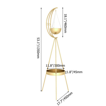 Modern Metal Moon Flower Stands