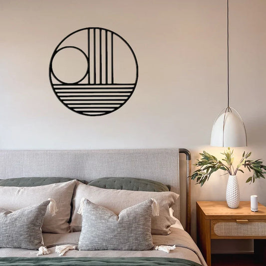 Anasay Geometric Metal Wall Art – Modern Circle Decor for Stylish Homes