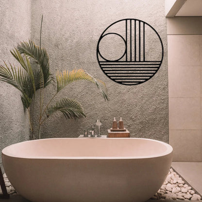 Anasay Geometric Metal Wall Art – Modern Circle Decor for Stylish Homes
