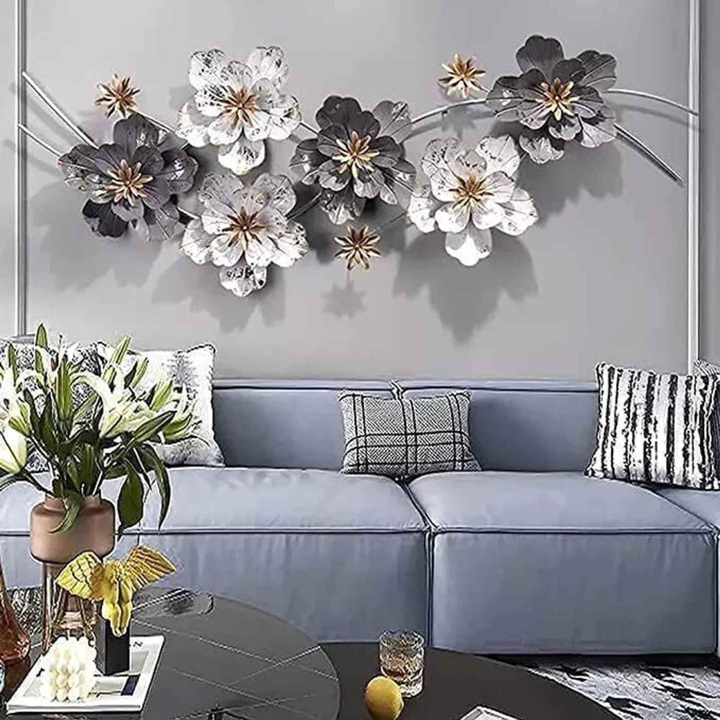 Royal Blossom Metal Wall Art